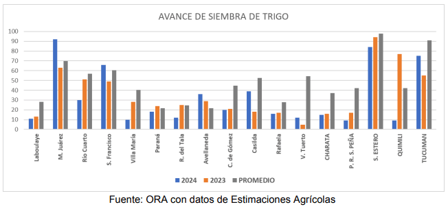 avance siembra trigo