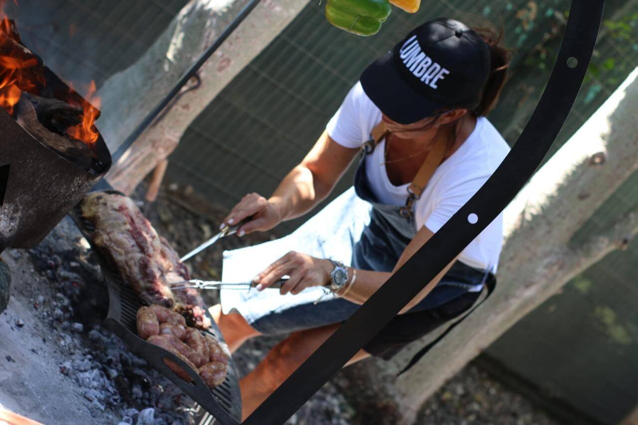 Haciendo el asado