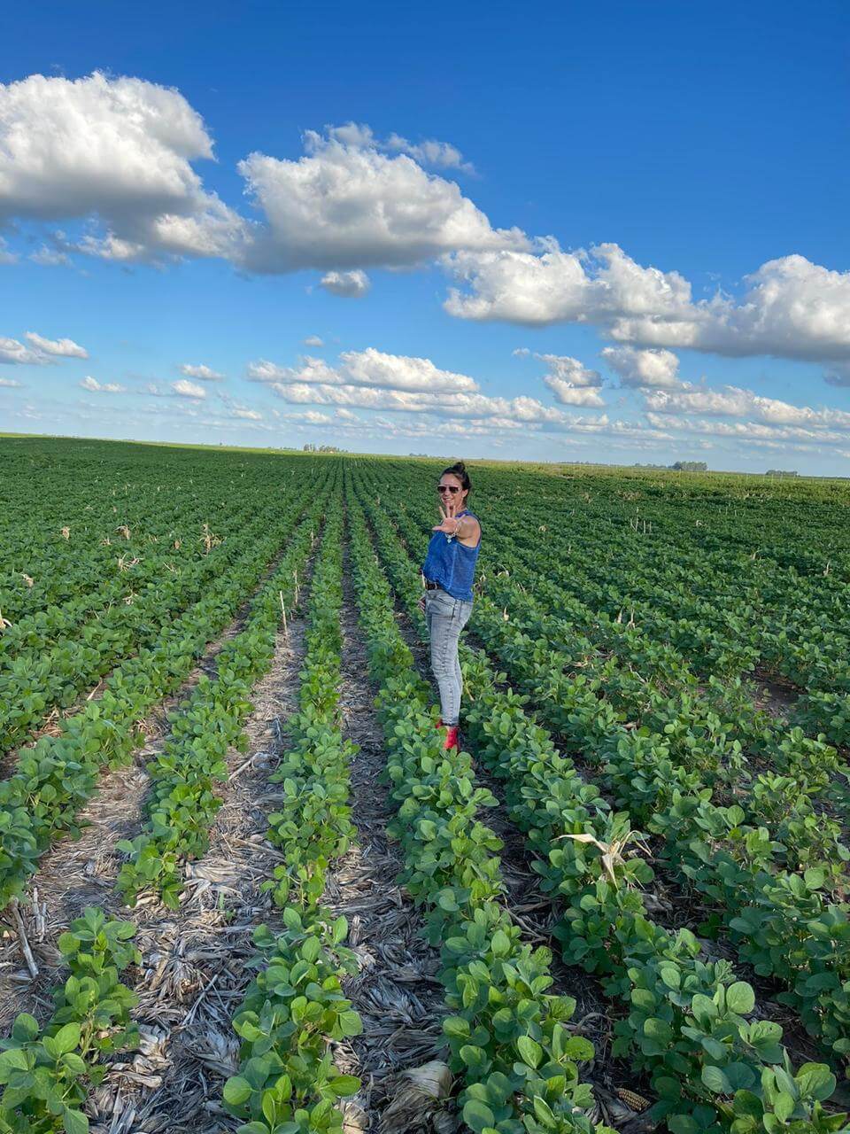 en el campo