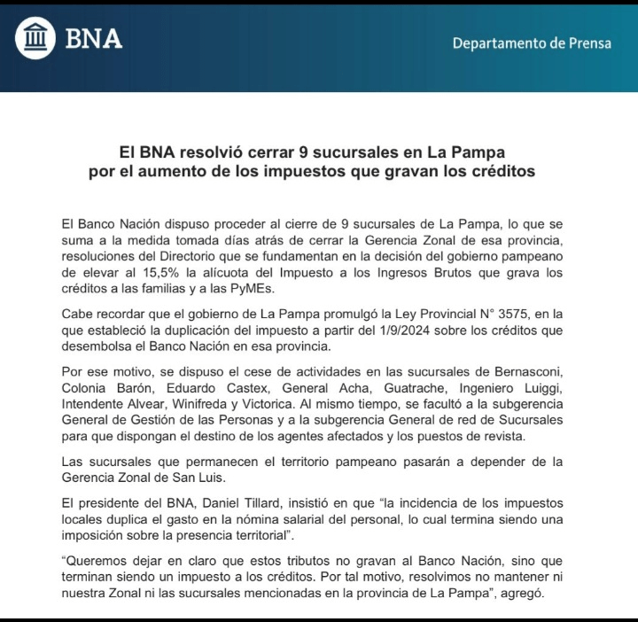 comunicado bna