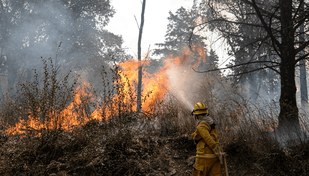 incendio bombero llama